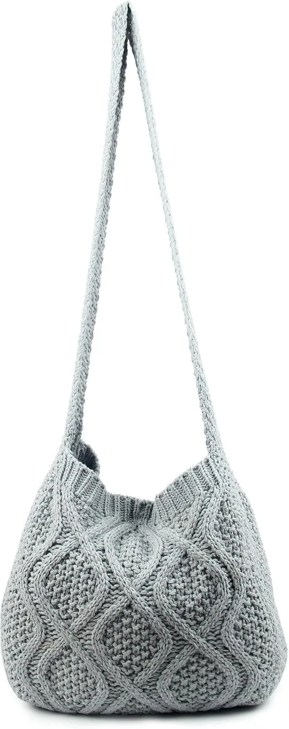 ENBEI Handmade Crochet Bag–Boho Chic Shoulder Bag, Aesthetic Kinted Bag,Cute Crossbody Bag,Beach, Shoppingor Daily Use