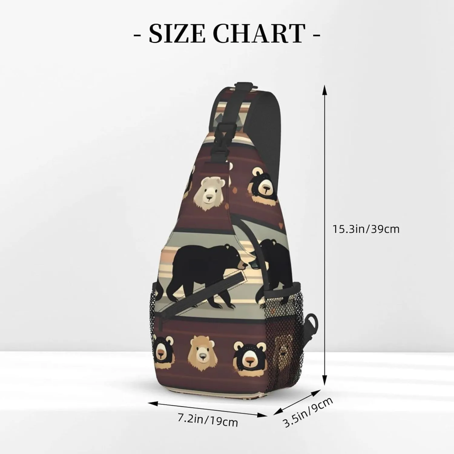 England Symbols Print Crossbody Sling Backpack For Women Men,Sling Bag Travel Hiking Chest Bag Daypack