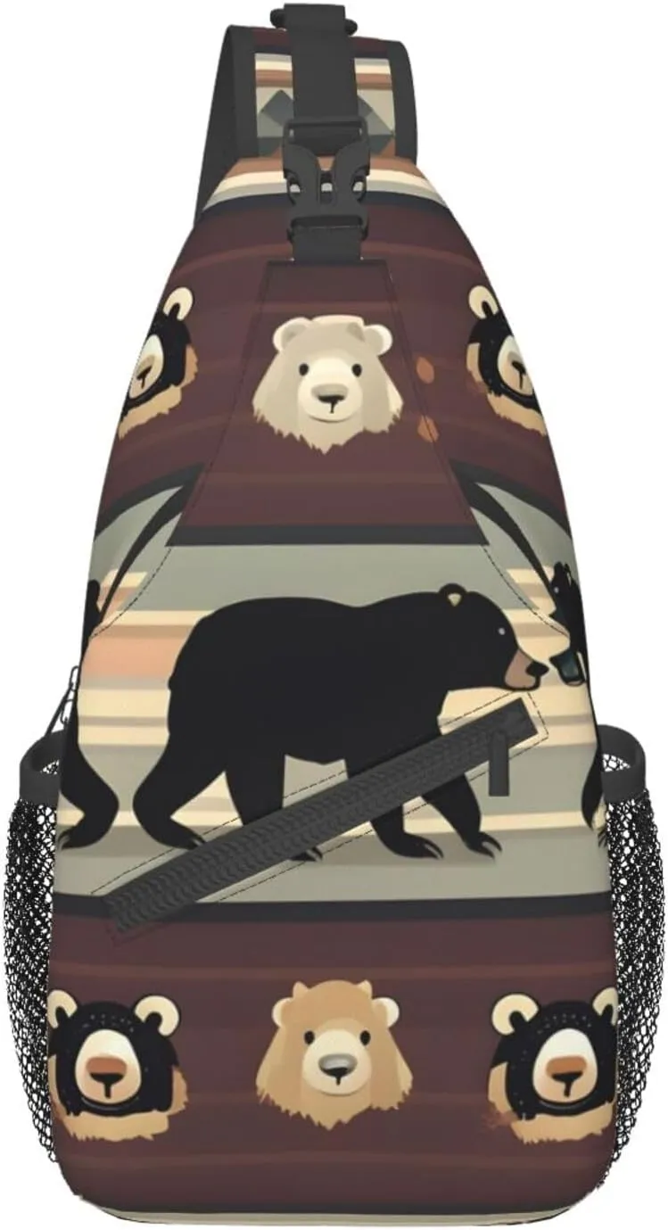 England Symbols Print Crossbody Sling Backpack For Women Men,Sling Bag Travel Hiking Chest Bag Daypack