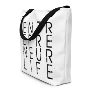 Entrepreneur Life Logo All-Over Print Large Tote Bag