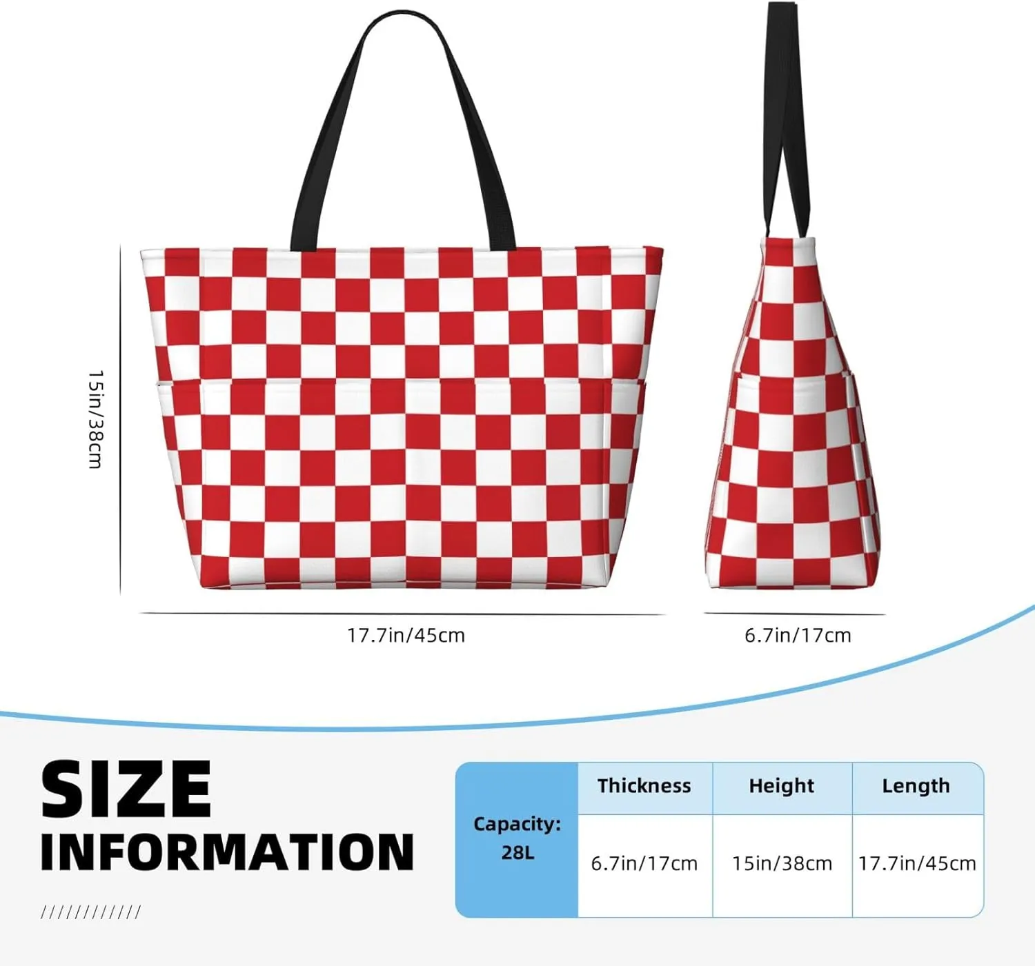 Ethiopia Flag Women's Beach Tote Bag Large Waterproof Travel Bags with Pockets Sandproof Handbag for Camping Gym Pool