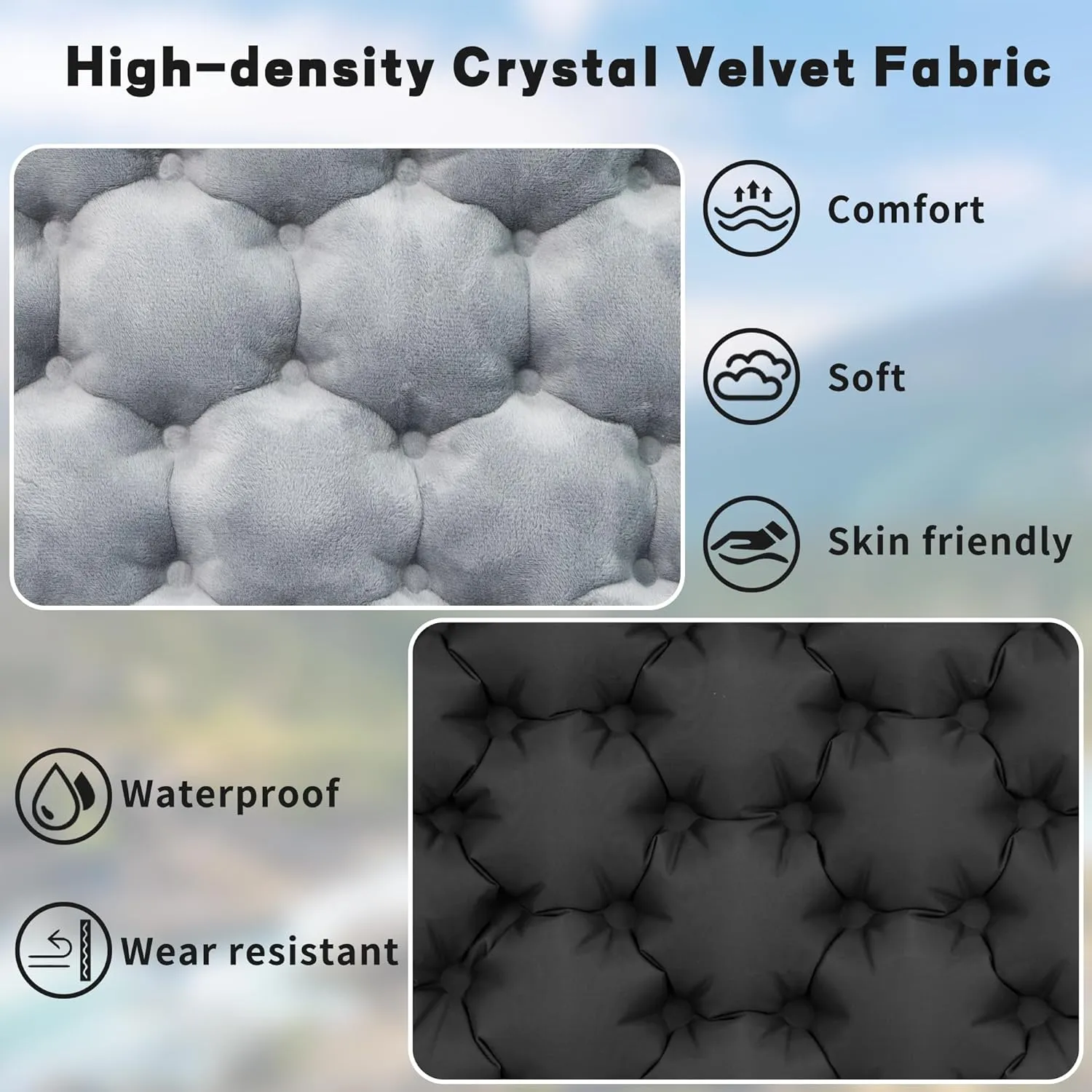 Eulant Lightweight Inflatable Air Seat Cushion - Portable Travel Cushion, Suitable for Camping, Hiking, Climbing, Bleacher, Home and Office