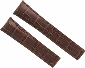 Ewatchparts 20mm Leather Watch Band Strap Compatible With Tag Heuer Carrera Calibre 6 Deployment Clasp Brown