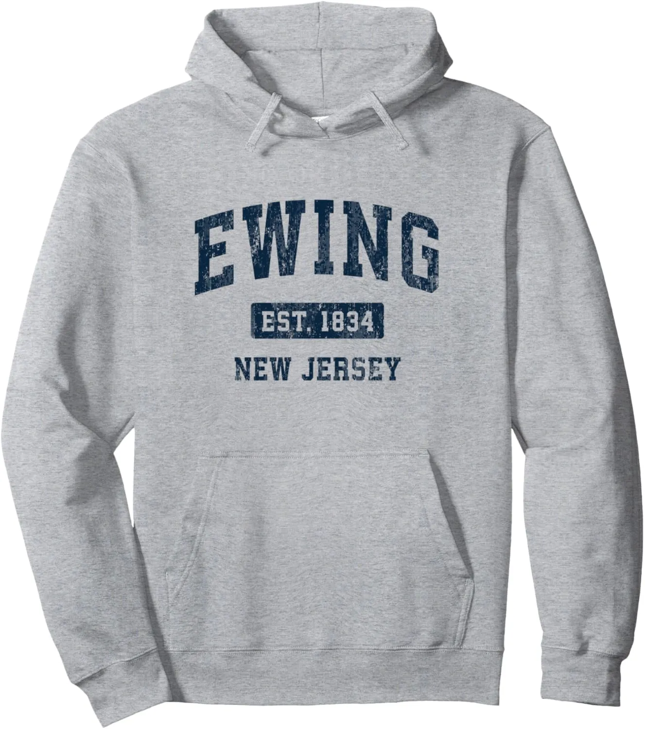 Ewing New Jersey NJ Vintage Athletic Sports Design Pullover Hoodie