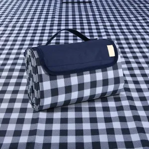 Extra Large Picnic Blanket Beach Blankets, Outdoor Foldable Waterproof Sand Mat for Beach Camping Hiking Travel Family Concerts Grass Park Music Festival Lawn Mats (Dark Blue, 80x60inch)