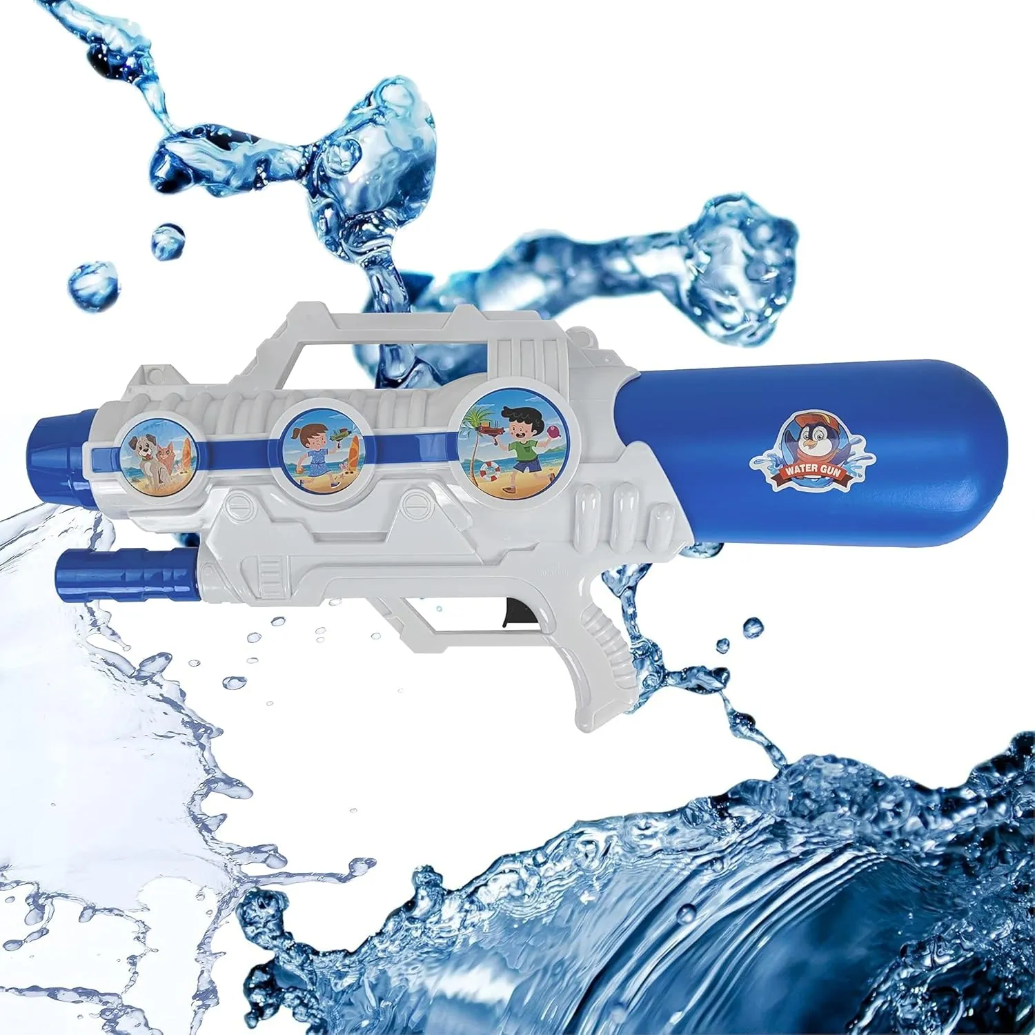 Extra Large Water Guns for Kids, Super Squirt Gun Water Soaker Blaster High Capacity - Big Size Long Shooting Range Summer Water Toys Gun for Boys Girls and Adults Outdoor Pool/Garden Fighting (White)