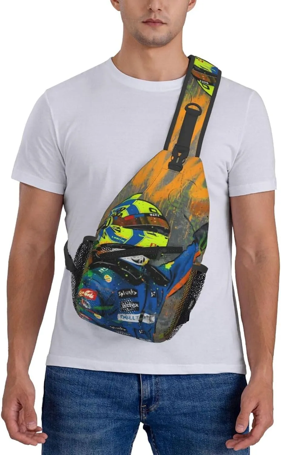 F1 Lando Norris Crossbody Sling Backpack Sling Bag Multipurpose Travel Hiking Chest Bag Daypack