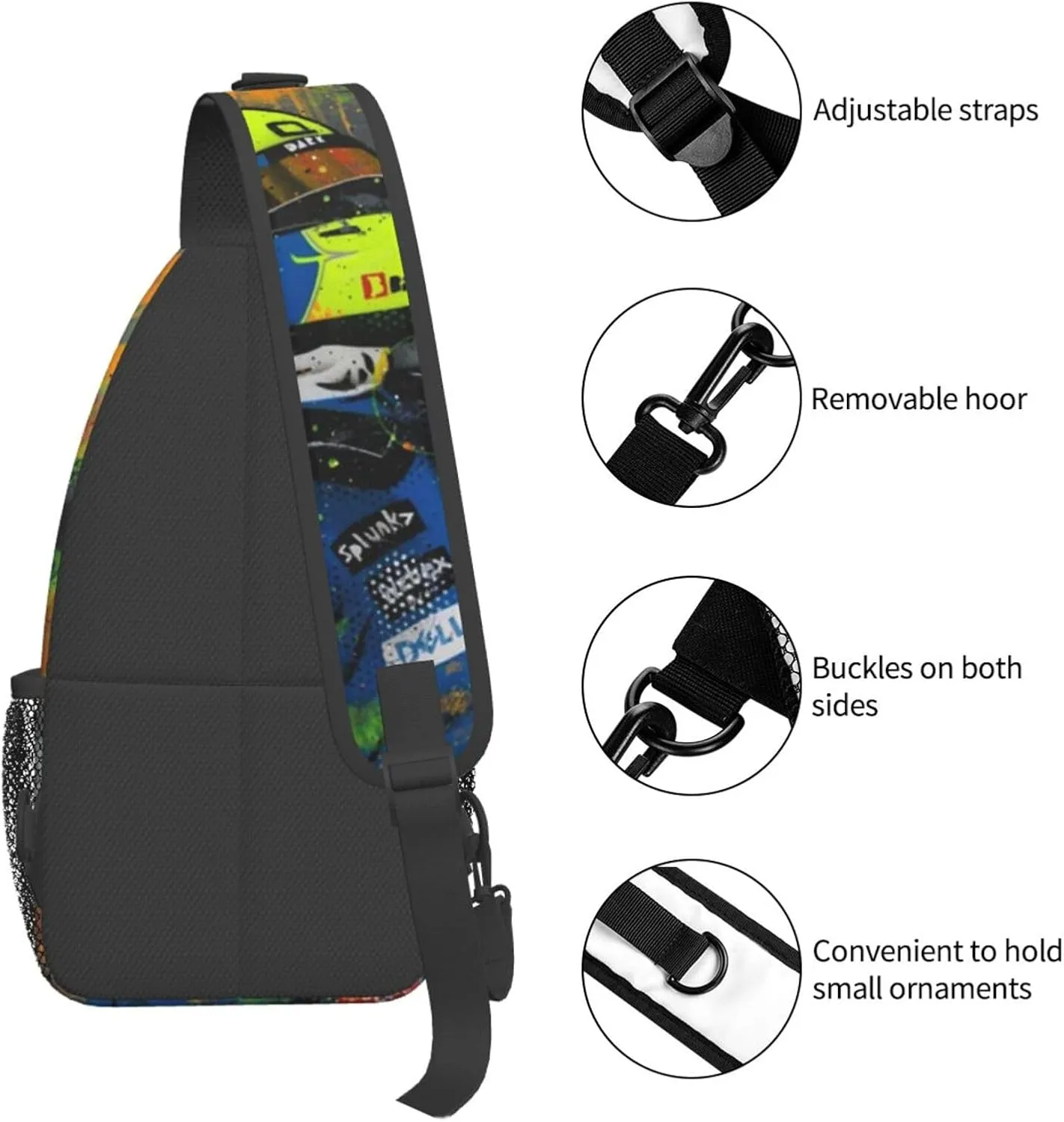 F1 Lando Norris Crossbody Sling Backpack Sling Bag Multipurpose Travel Hiking Chest Bag Daypack