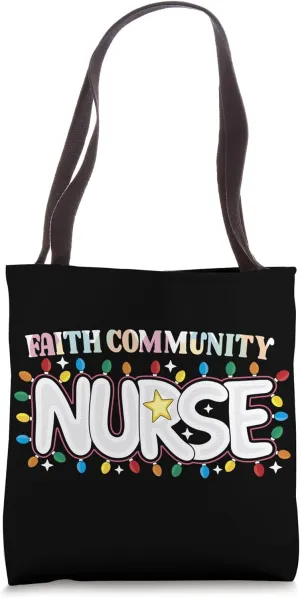 Faith Community Nurse Christmas Parish Nursing NP RN Crew Tote Bag