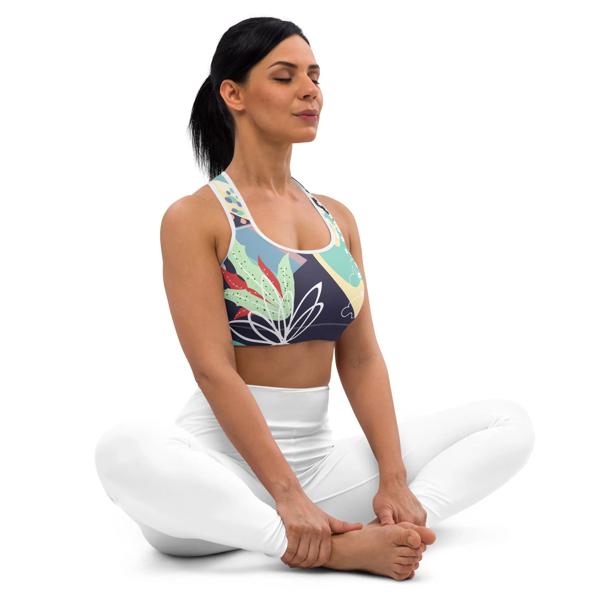 Falling Petals Sports Bra