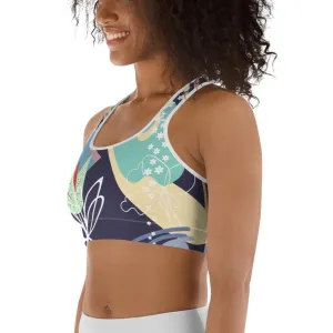 Falling Petals Sports Bra