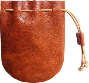 Fantastic Workmanship Genuine Leather Drawstring Coin Purse