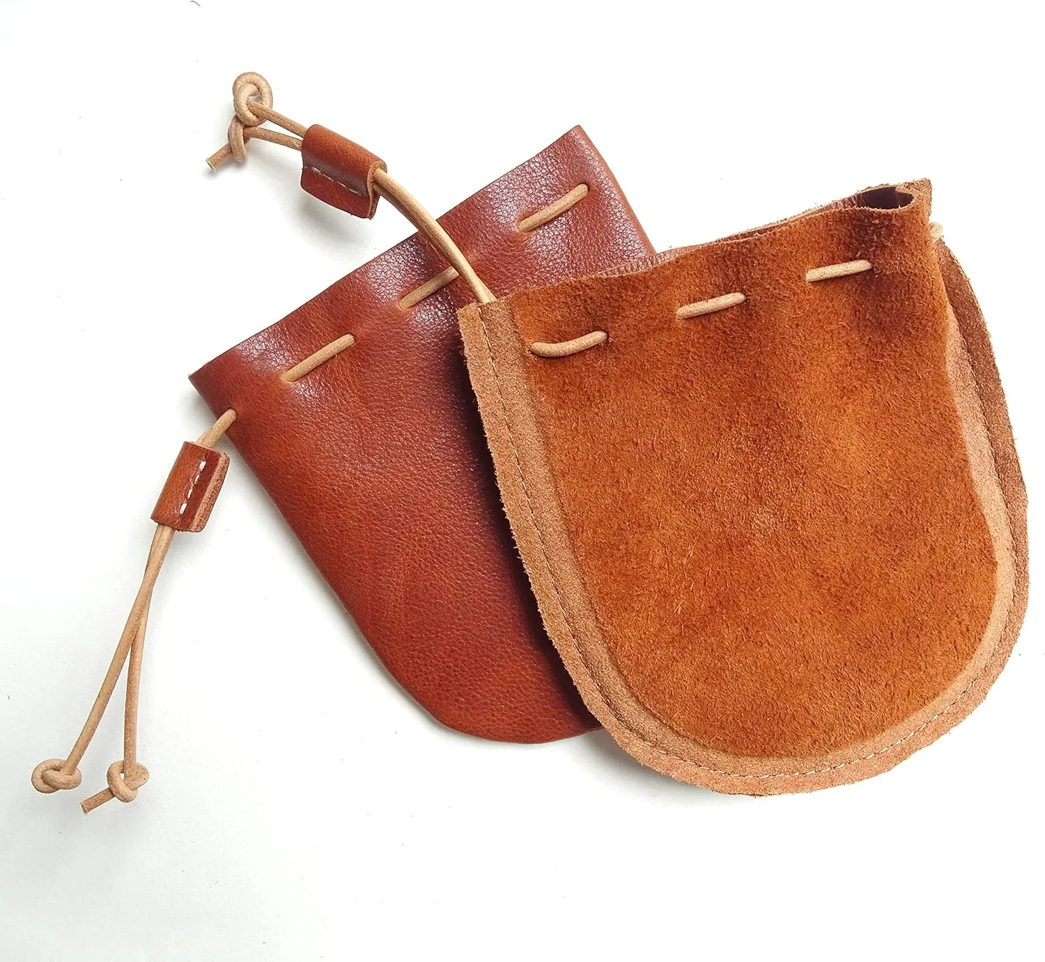 Fantastic Workmanship Genuine Leather Drawstring Coin Purse