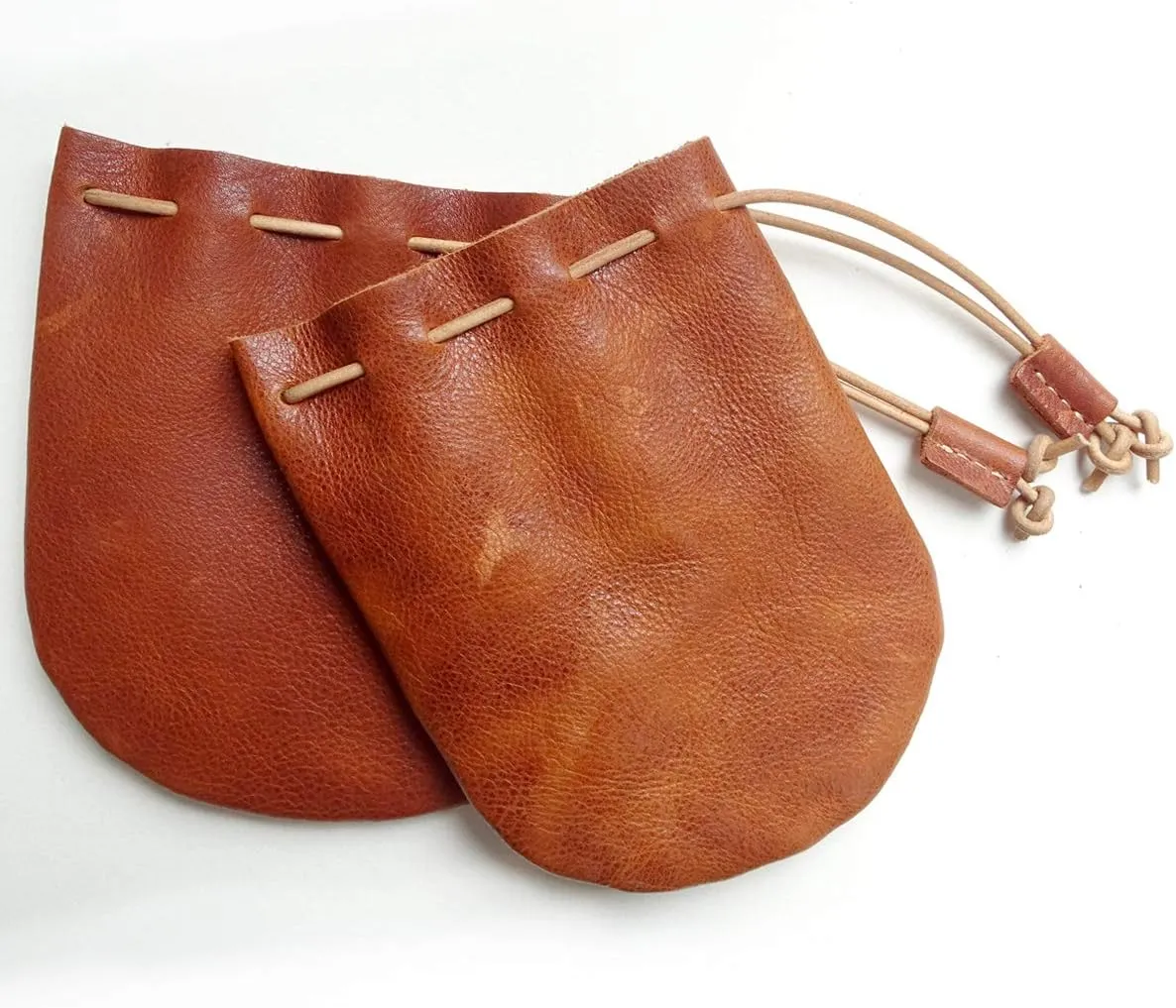 Fantastic Workmanship Genuine Leather Drawstring Coin Purse