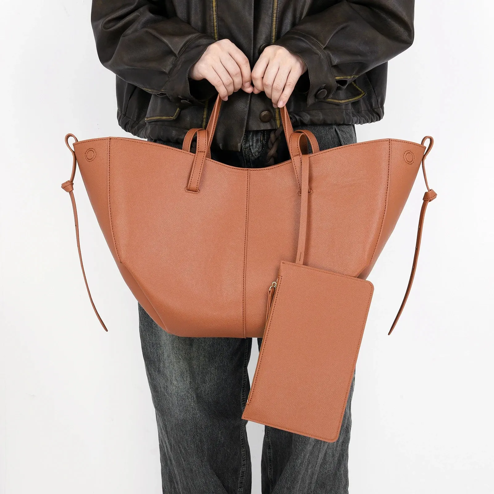 Fashion Tote Handbag With Top Handle PU Solid Large Capacity Crescent Bag Travel Shopping Bag Ladies Luxury Handbag Shoulder Bag