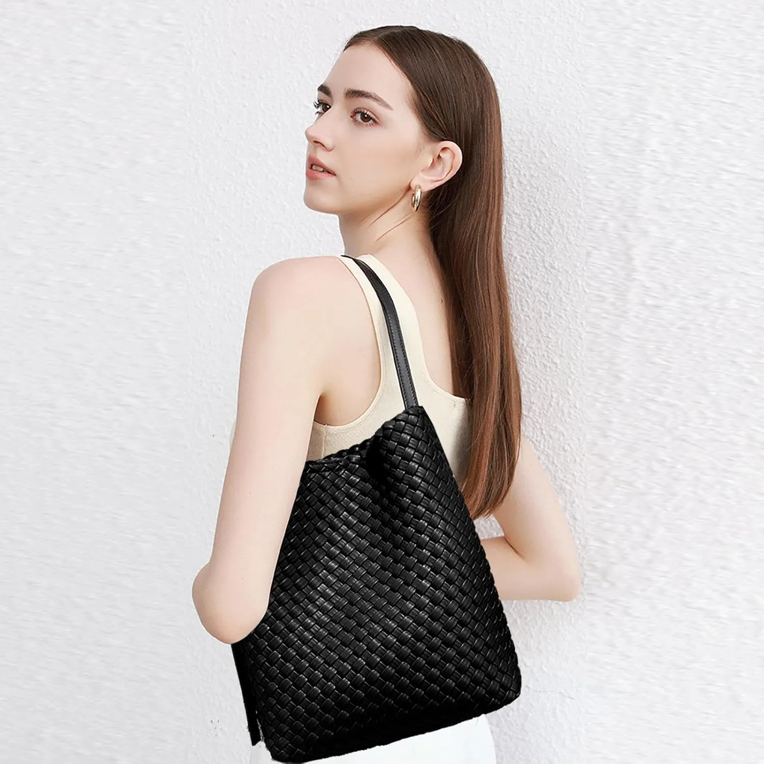 Fashion Woven Tote Bag for Women, Female Hobo Bag, Beach Handbag Purse, Travel Shoulder Bag with Adjustable Strap