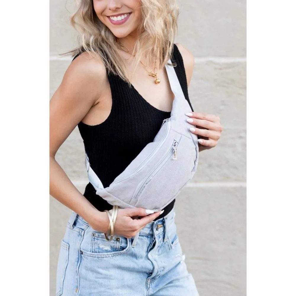 FASHNZFAB Amari Corduroy Sling / Belt Bag
