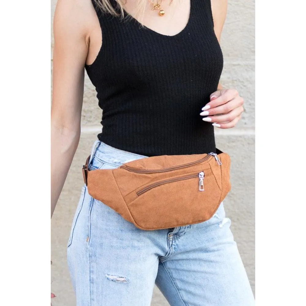 FASHNZFAB Amari Corduroy Sling / Belt Bag
