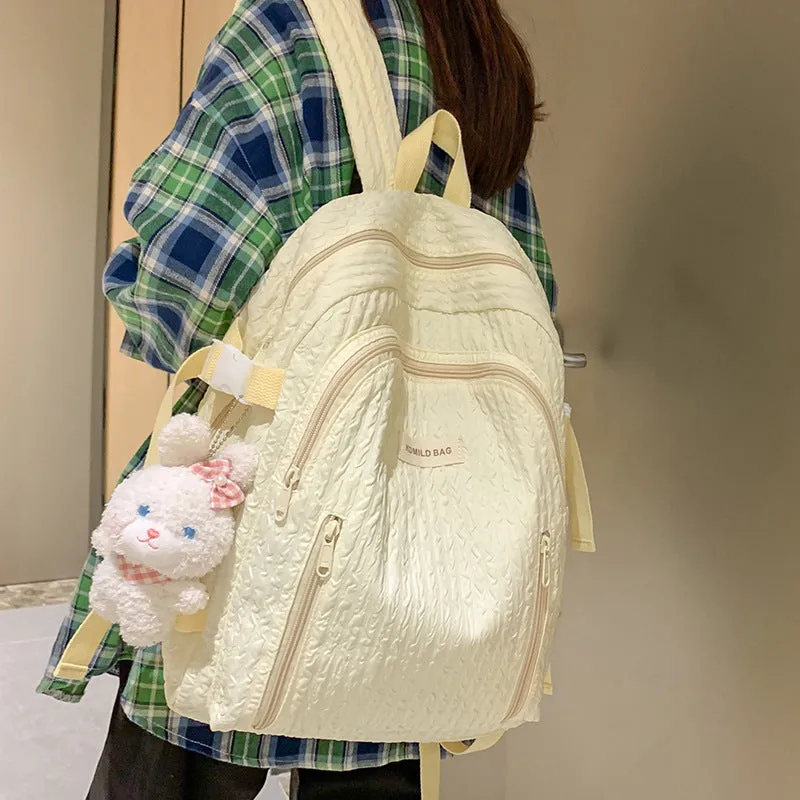Female Junior High Good-looking Style Simple Backpacks