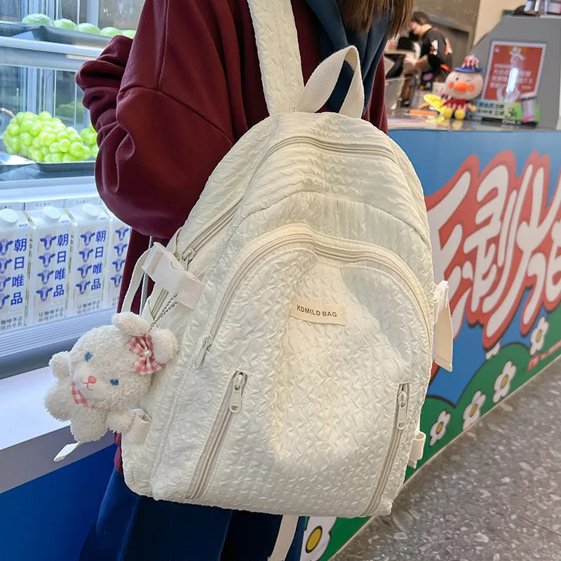 Female Junior High Good-looking Style Simple Backpacks