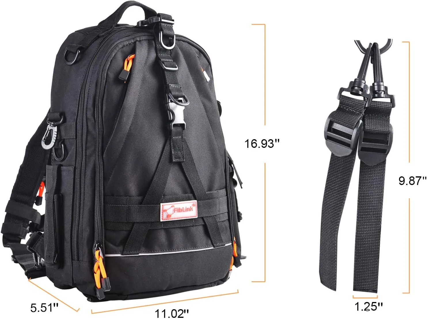 Fiblink Fishing Tackle Bag Backpack Large Tackle Bag