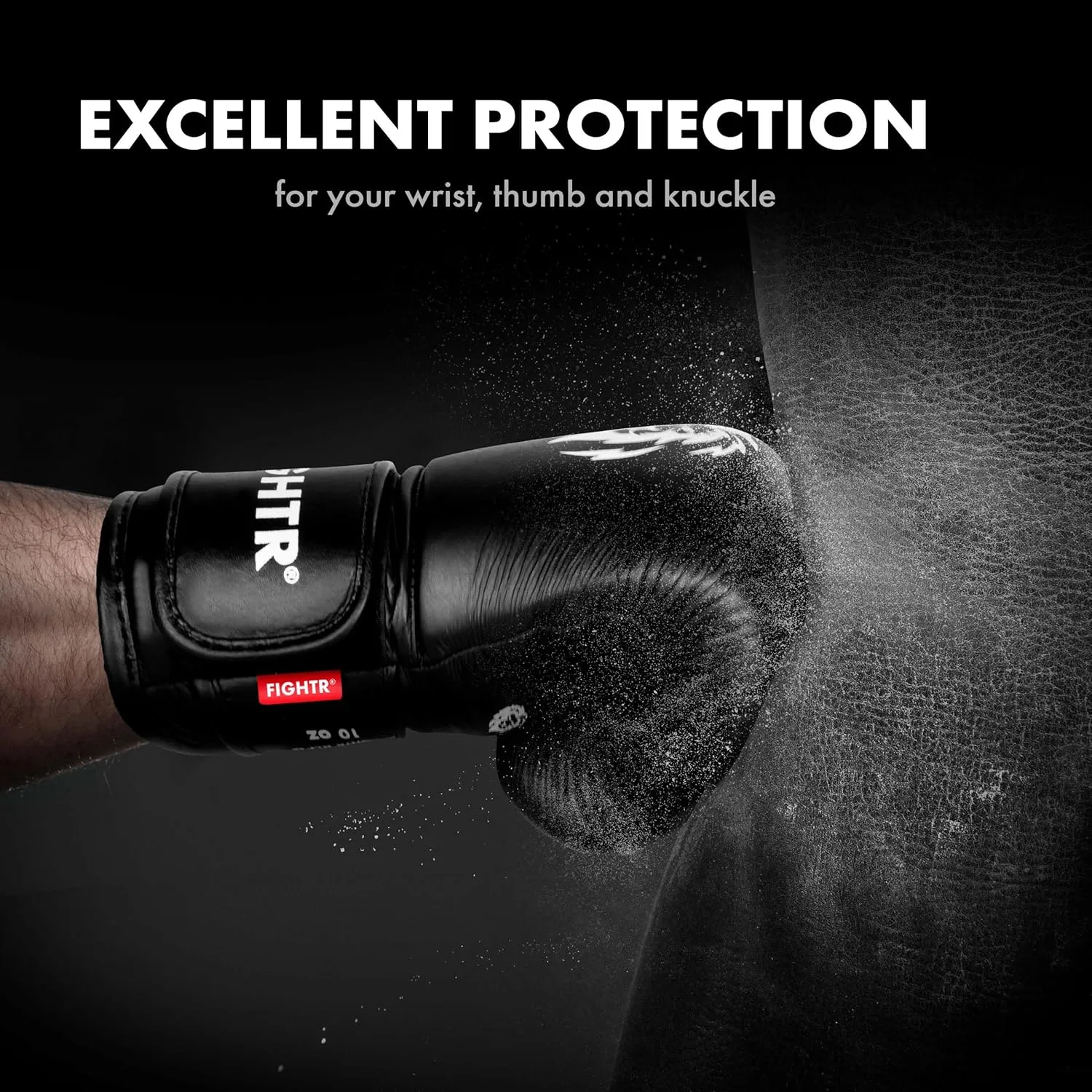 FIGHTR® Pro Boxing Gloves Made of Genuine Leather | Men and Women | for Boxing, MMA, Muay Thai, Kickboxing & Martial Arts 10 12 14 16 oz | incl. Carrying Bag