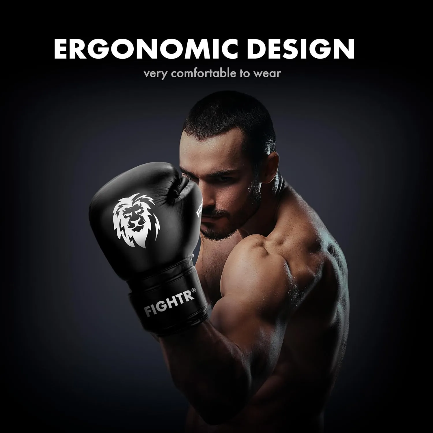 FIGHTR® Pro Boxing Gloves Made of Genuine Leather | Men and Women | for Boxing, MMA, Muay Thai, Kickboxing & Martial Arts 10 12 14 16 oz | incl. Carrying Bag