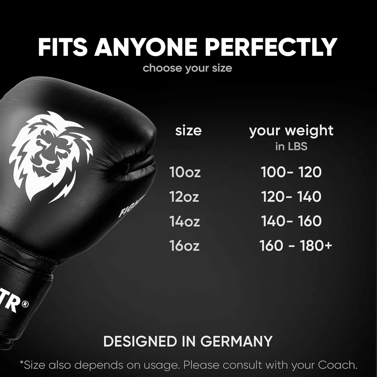 FIGHTR® Pro Boxing Gloves Made of Genuine Leather | Men and Women | for Boxing, MMA, Muay Thai, Kickboxing & Martial Arts 10 12 14 16 oz | incl. Carrying Bag