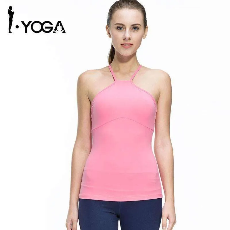 Fitness Women Sleeveless Shirts Jogging Vest Gym Sports Running Clothes Tight Yoga Top with Breathable Quick Dry Spandex