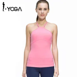 Fitness Women Sleeveless Shirts Jogging Vest Gym Sports Running Clothes Tight Yoga Top with Breathable Quick Dry Spandex