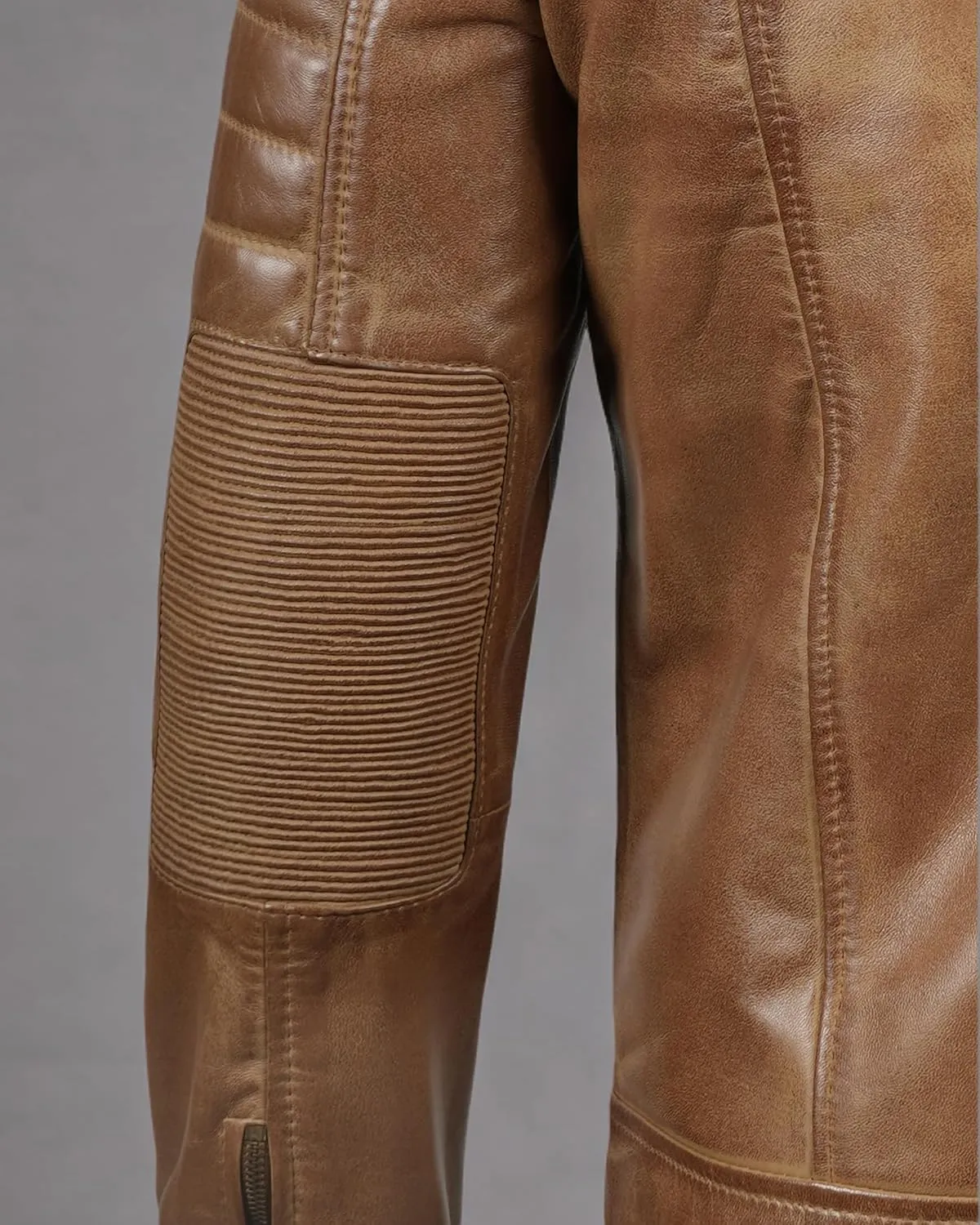 fjackets Cafe Racer Leather Jacket Men - Real Lambskin Natural Grain Leather Motorcycle Jackets For Mens