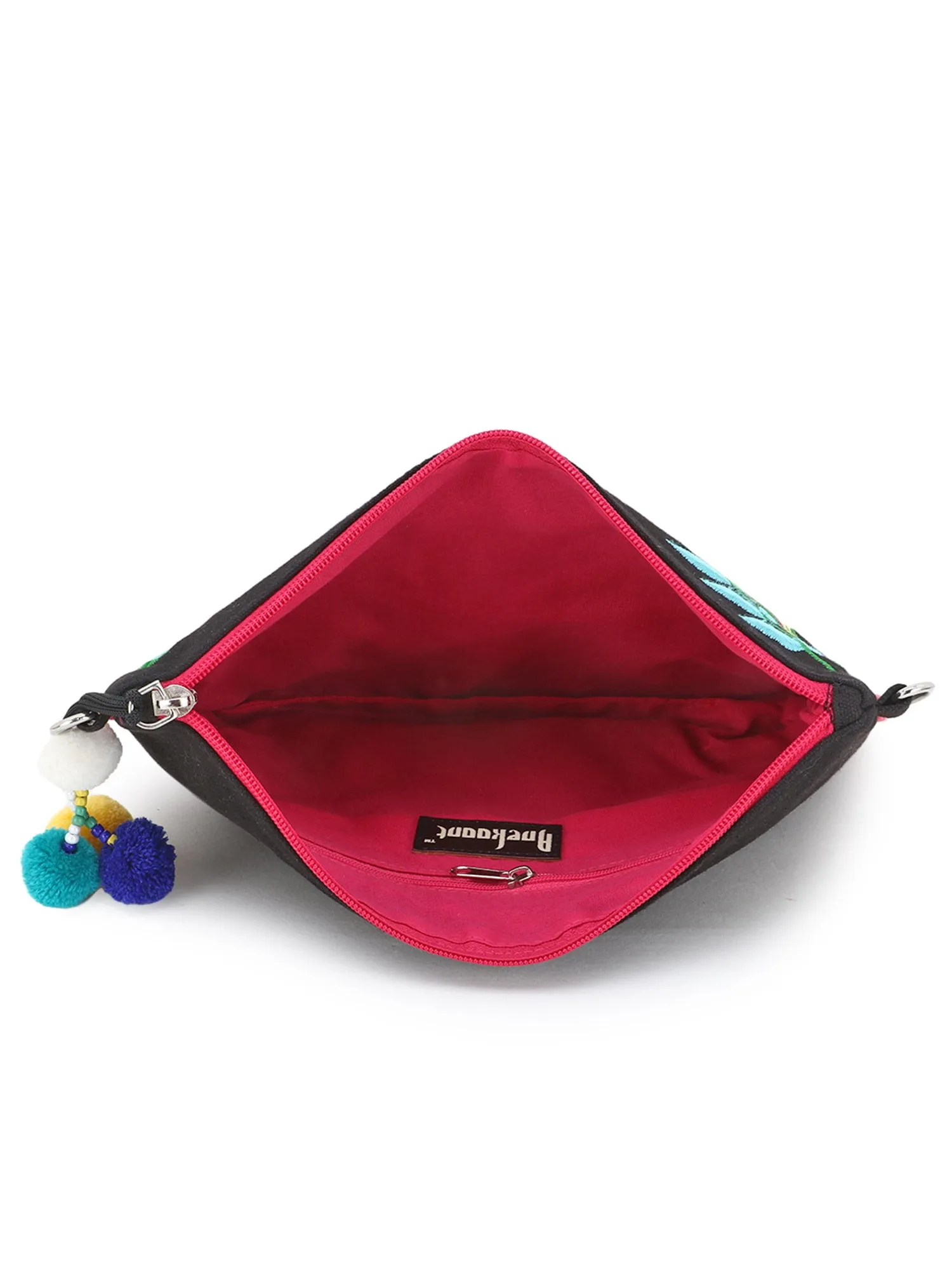 Floral Canvas Embroidered Sling Bag