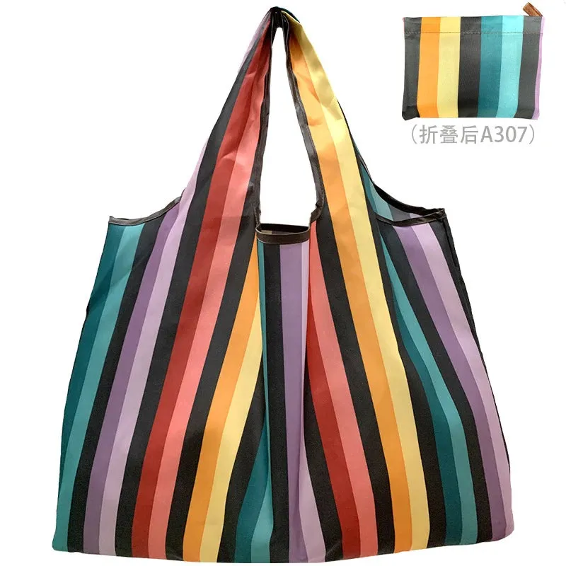 Foldable Reusable Shopping Bags – Large Size, Eco-Friendly Nylon Tote for Women