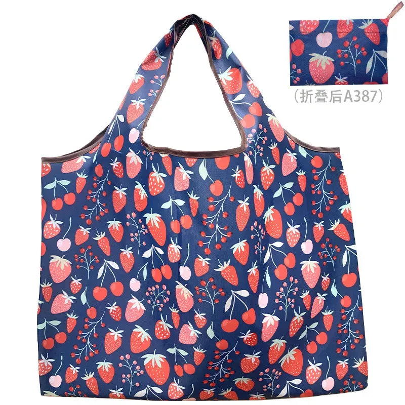 Foldable Reusable Shopping Bags – Large Size, Eco-Friendly Nylon Tote for Women