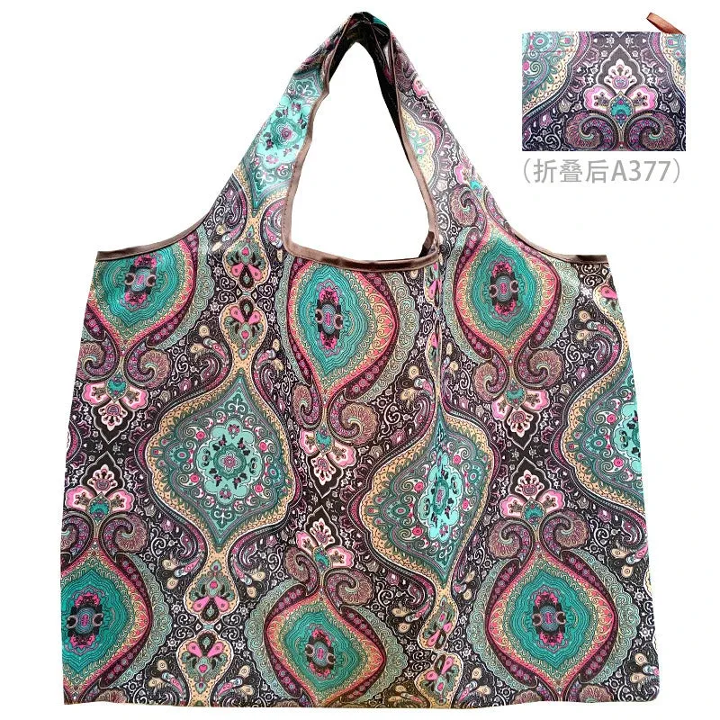 Foldable Reusable Shopping Bags – Large Size, Eco-Friendly Nylon Tote for Women