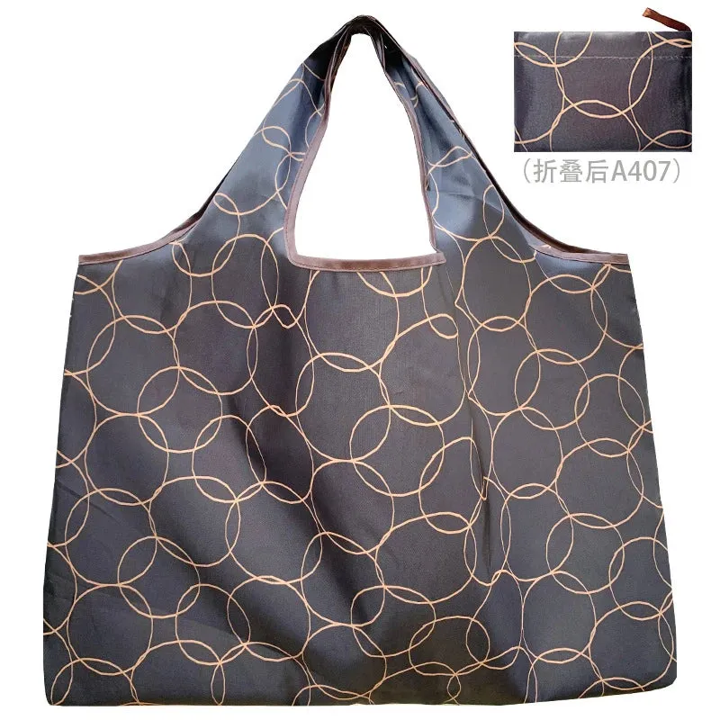 Foldable Reusable Shopping Bags – Large Size, Eco-Friendly Nylon Tote for Women