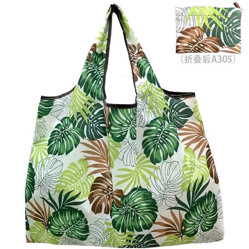 Foldable Reusable Shopping Bags – Large Size, Eco-Friendly Nylon Tote for Women