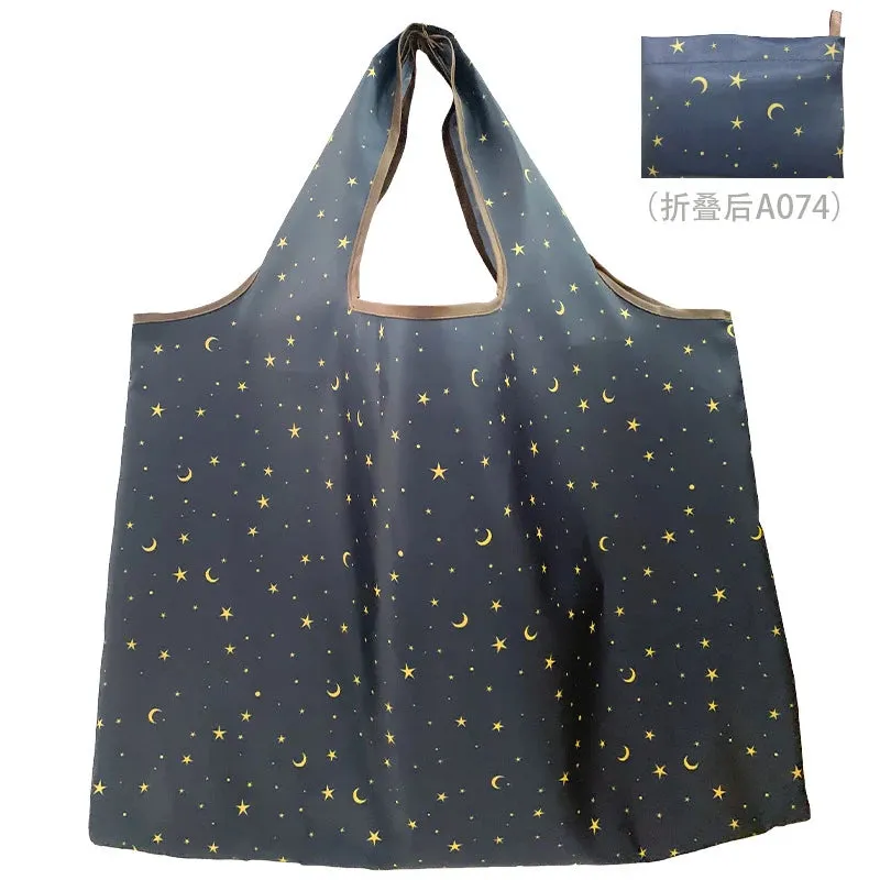 Foldable Reusable Shopping Bags – Large Size, Eco-Friendly Nylon Tote for Women