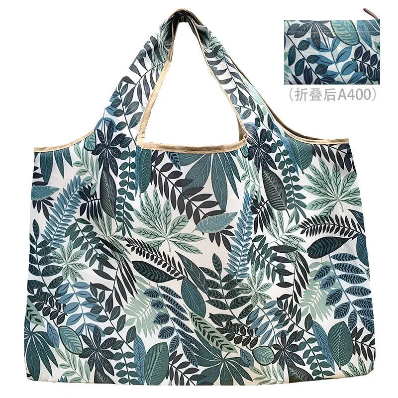Foldable Reusable Shopping Bags – Large Size, Eco-Friendly Nylon Tote for Women