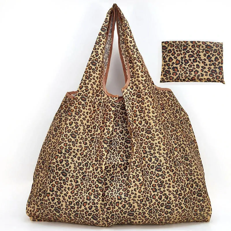 Foldable Reusable Shopping Bags – Large Size, Eco-Friendly Nylon Tote for Women