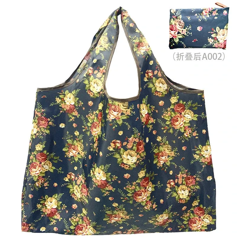 Foldable Reusable Shopping Bags – Large Size, Eco-Friendly Nylon Tote for Women