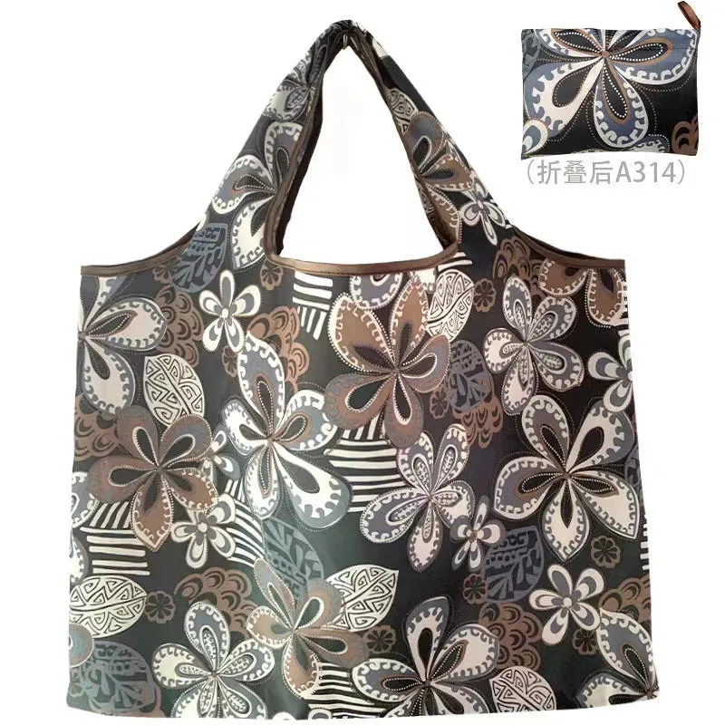 Foldable Reusable Shopping Bags – Large Size, Eco-Friendly Nylon Tote for Women