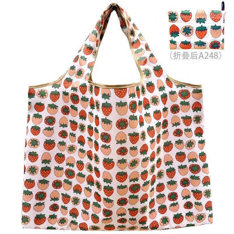 Foldable Reusable Shopping Bags – Large Size, Eco-Friendly Nylon Tote for Women