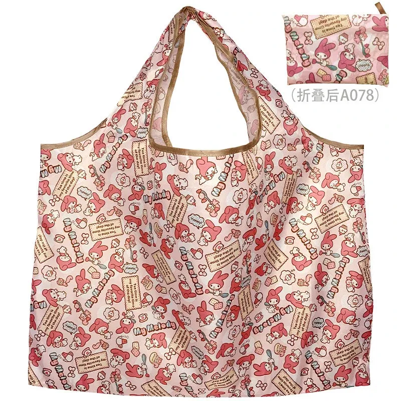 Foldable Reusable Shopping Bags – Large Size, Eco-Friendly Nylon Tote for Women