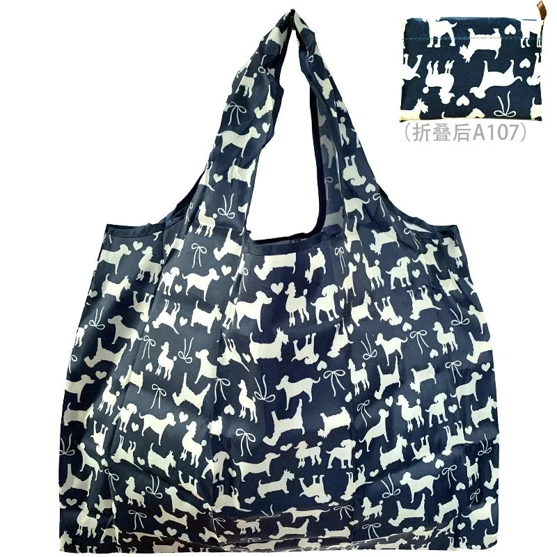 Foldable Reusable Shopping Bags – Large Size, Eco-Friendly Nylon Tote for Women