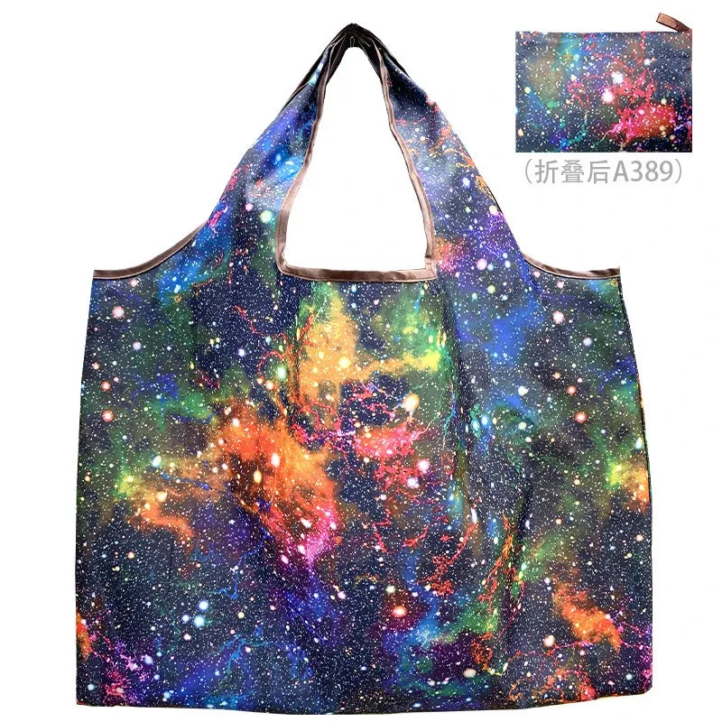Foldable Reusable Shopping Bags – Large Size, Eco-Friendly Nylon Tote for Women