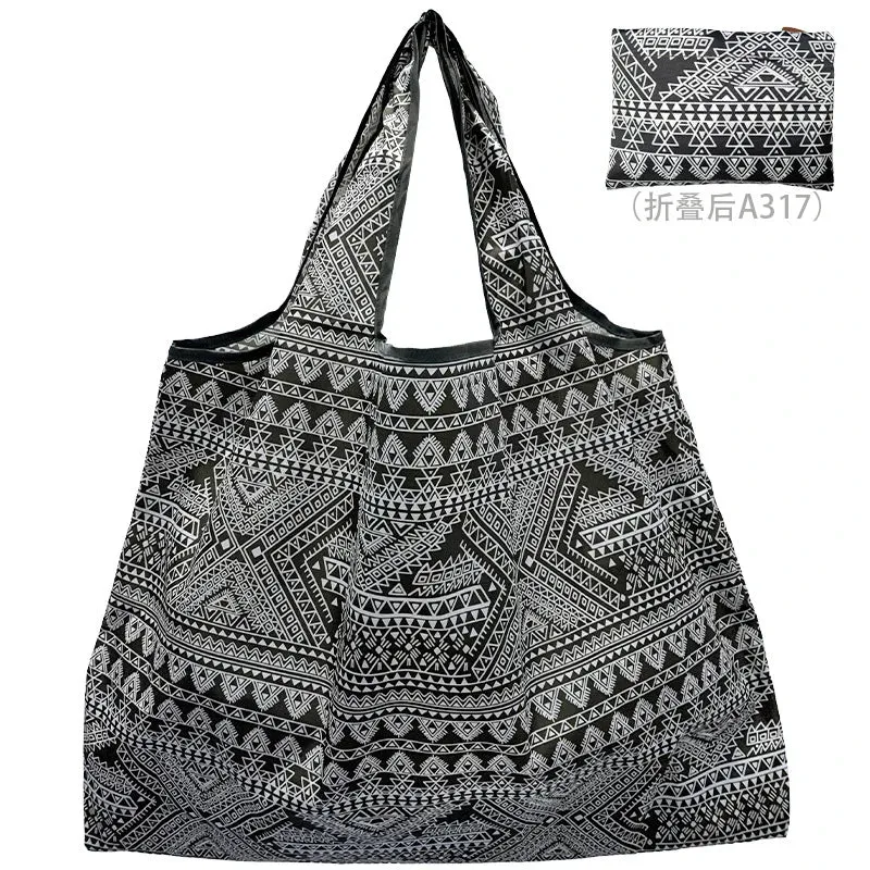 Foldable Reusable Shopping Bags – Large Size, Eco-Friendly Nylon Tote for Women