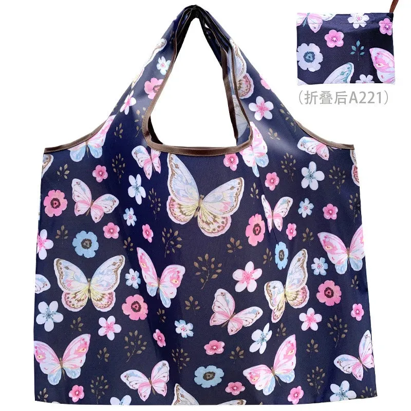 Foldable Reusable Shopping Bags – Large Size, Eco-Friendly Nylon Tote for Women