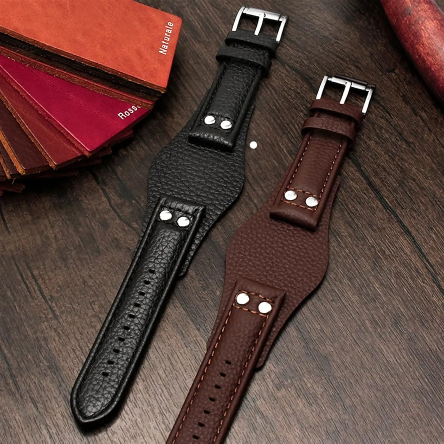 For CH2891CH3051 CH2564 CH2565 watch band mens Genuine Leather Watchbands 22mm 20mm strap With mat leather bracelet
