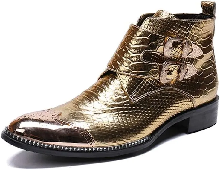 For Men Ankle Boots Zip Wing Tip Monk Strap Men Boots Holiday Party Office Business For Show The First Layer Of Cowhide